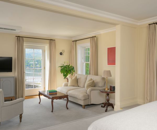  the Kenmare Bay Suite with Balcony at the 5-star Park Hotel Kenmare located in County Kerry, Ireland. 