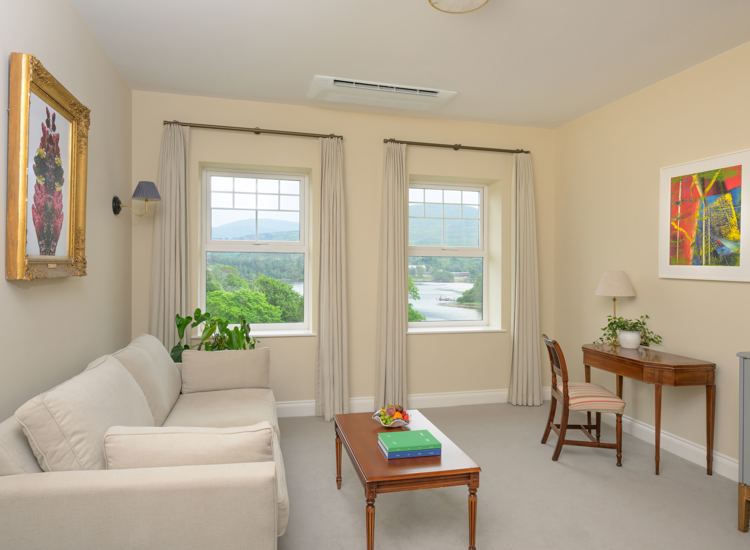 a Superior Bay View guest room located at the luxurious, 5-star Park Hotel Kenmare in Kenmare, County Kerry, Ireland