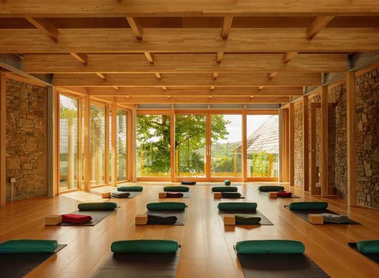 minimalist yoga and community room, Ireland