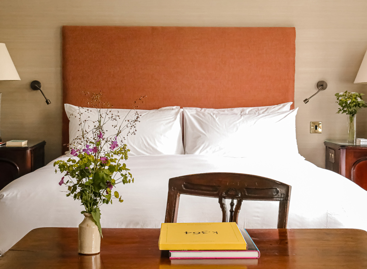 Bedroom with Double Bed and Orange Headboard Kenmare